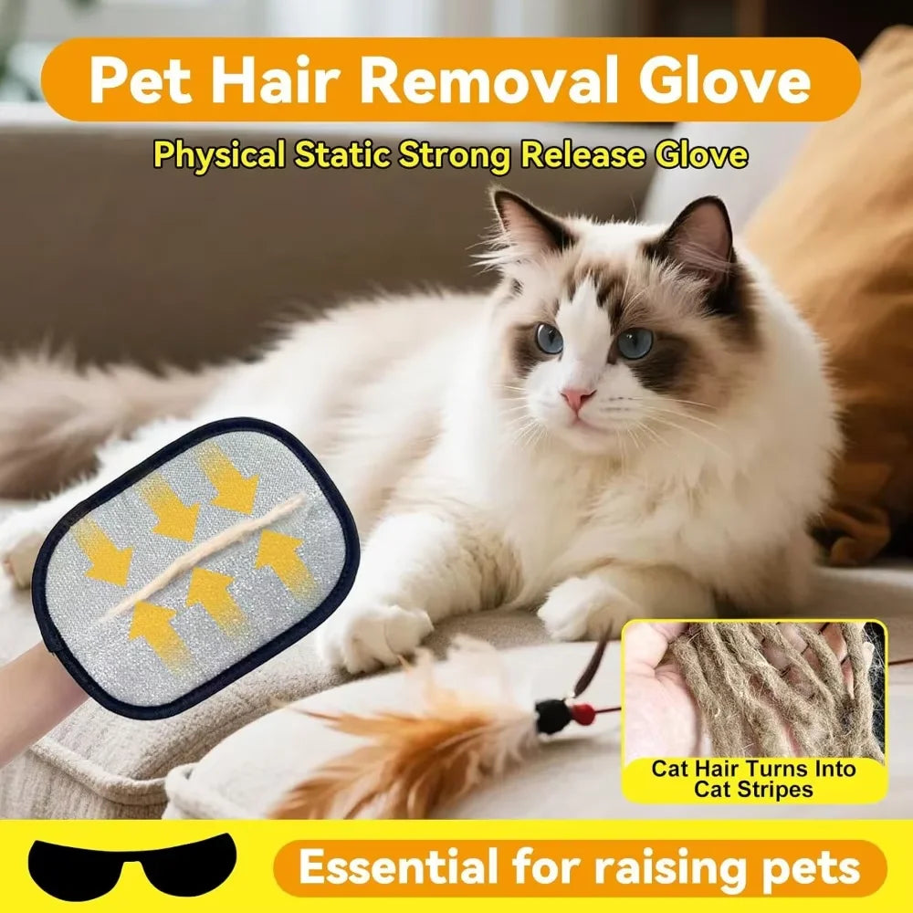 PawStatic Mitt being used on clothing